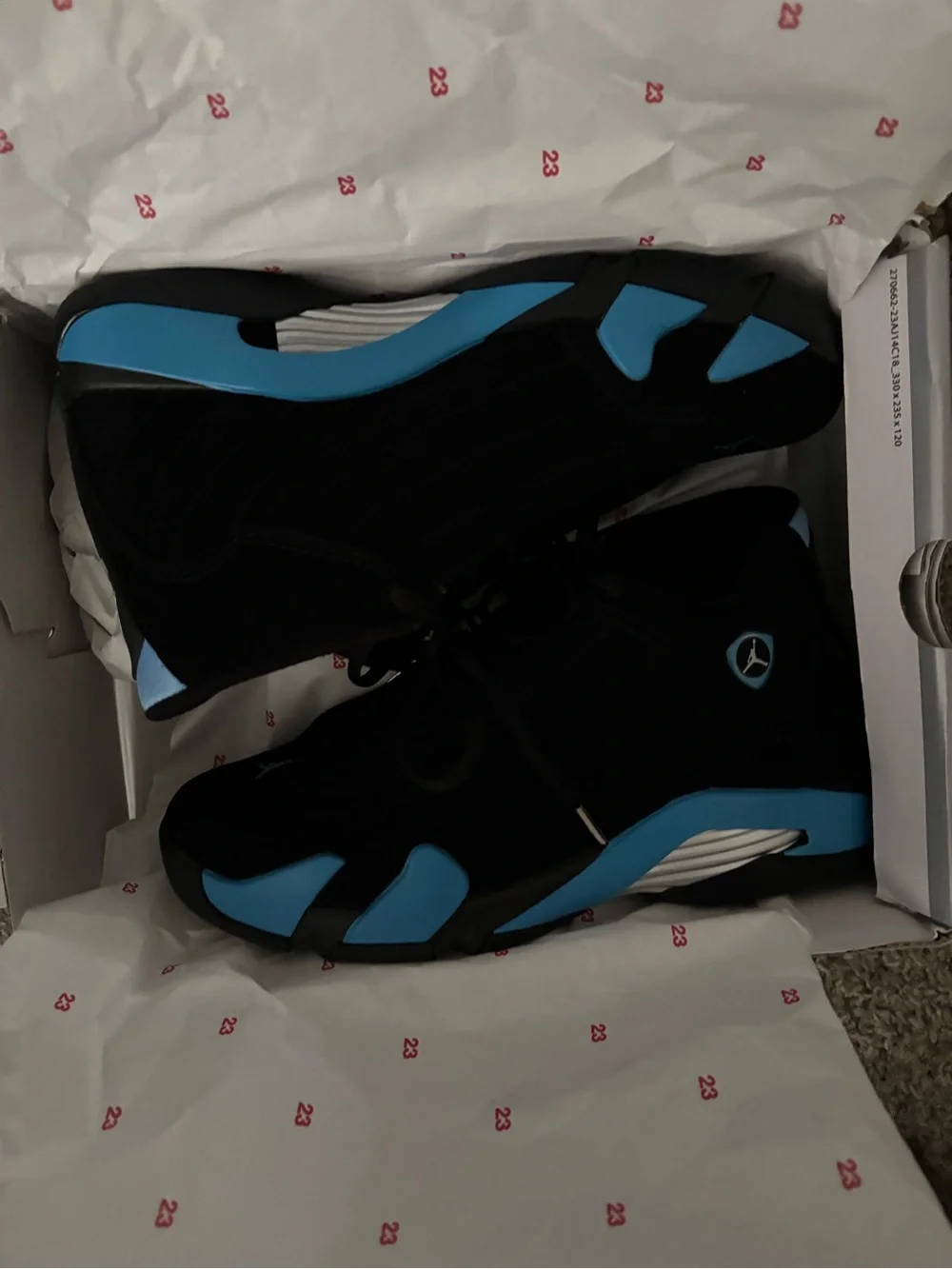 Unc Blue Jordan 14 NEW
